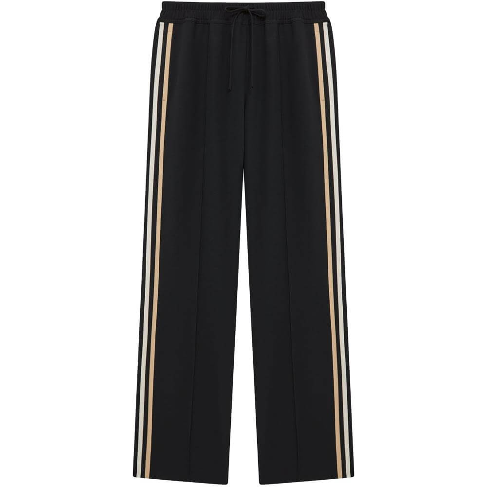 Black and sales gold striped trousers